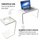 Clear Acrylic Desk-Multipurpose Modern Furniture for Use as Lap, Coffee, Side or End Table in Living Rooms and Offices, 24" Tall,