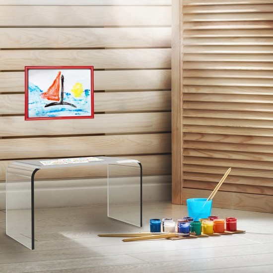 Clear Acrylic Desk-Multipurpose Modern Furniture for Use as Lap, Coffee, Side or End Table in Living Rooms and Offices, 24" Tall,