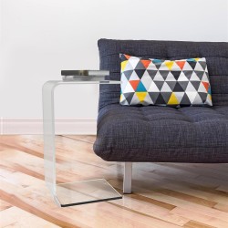 Clear Acrylic Desk-Multipurpose Modern Furniture for Use as Lap, Coffee, Side or End Table in Living Rooms and Offices, 24" Tall,