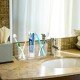 Clear Acrylic Makeup Brush Holder, Organizer, 3-Slots Cosmetic Brushes Storage Organizer, Countertop (20x7x9cm)
