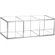 Clear Acrylic Makeup Brush Holder, Organizer, 3-Slots Cosmetic Brushes Storage Organizer, Countertop (20x7x9cm)