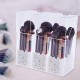 Clear Acrylic Organizer with Lid Large Dustproof with 3 Compartments, Brush Storage, First Aid Box (21x21x10cm)