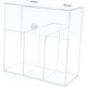 Clear Acrylic Organizer with Lid Large Dustproof with 3 Compartments, Brush Storage, First Aid Box (21x21x10cm)