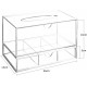 Clear Acrylic Cosmetic Organizer with Pull Out Makeup Storage Drawer with Tissue Box Dispenser