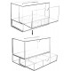 Clear Acrylic Cosmetic Organizer with Pull Out Makeup Storage Drawer with Tissue Box Dispenser