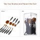 Clear Acrylic Makeup Brush Organizer, Brush & Eyebrow Pencil Cosmetic Holder, Dustproof 