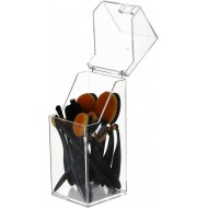 Clear Acrylic Makeup Brush Organizer, Brush & Eyebrow Pencil Cosmetic Holder, Dustproof 