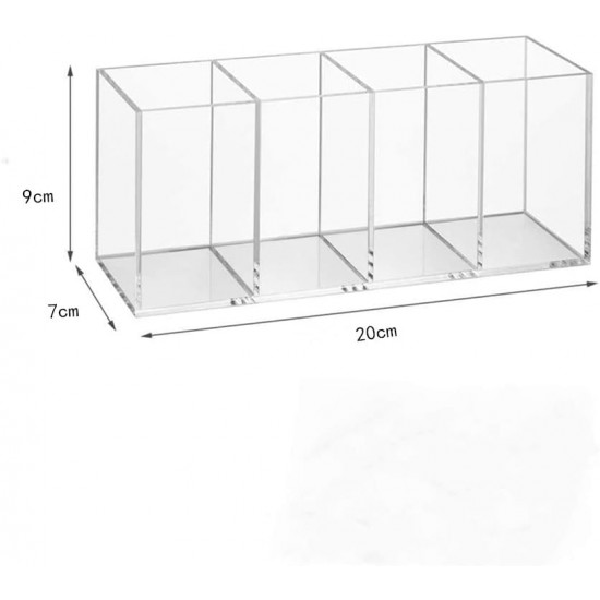 Clear Acrylic Makeup Organiser , Cosmetic Display Case, Storage Holder Makeup Box (4 compartments)