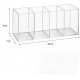 Clear Acrylic Makeup Organiser , Cosmetic Display Case, Storage Holder Makeup Box (4 compartments)