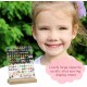 Clear Acrylic Earrings Holders with Wood Bases, 120 Holes (2 pack)(Classic Style)