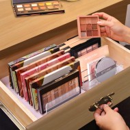 Acrylic Clear Eyeshadow Palette Makeup Organizer, 7 Section Divided Makeup Palette Storage Holder Cosmetic Eye Shadow (2 Pack)