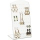 L-Shaped Clear Acrylic Earring Holder, Jewelry Display Stand (72 Holes)