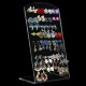 L-Shaped Clear Acrylic Earring Holder, Jewelry Display Stand (72 Holes)