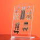 L-Shaped Clear Acrylic Earring Holder, Jewelry Display Stand (72 Holes)
