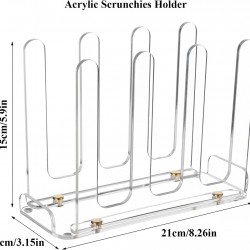 Clear Acrylic Scrunchie Holder, Hair Ties Display stand, Hair Accessories Organizer for Claw Clip Bracelets Bangle Watches