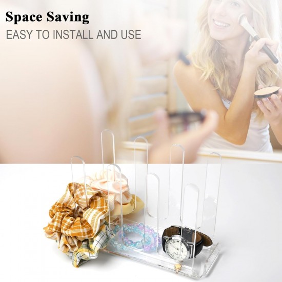 Clear Acrylic Scrunchie Holder, Hair Ties Display stand, Hair Accessories Organizer for Claw Clip Bracelets Bangle Watches