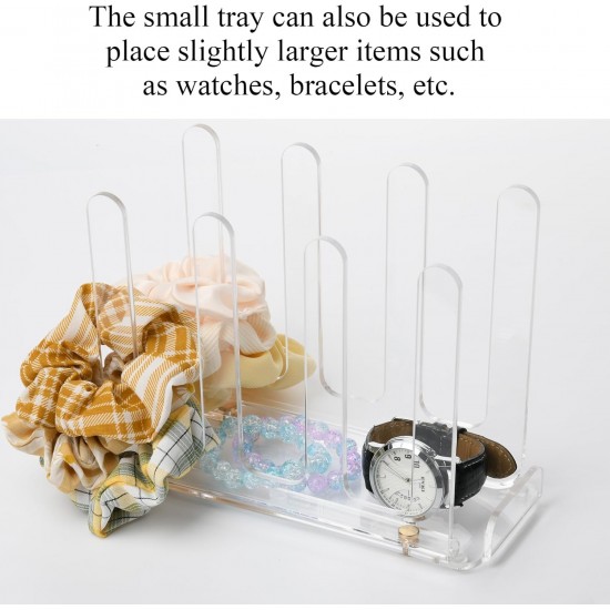 Clear Acrylic Scrunchie Holder, Hair Ties Display stand, Hair Accessories Organizer for Claw Clip Bracelets Bangle Watches