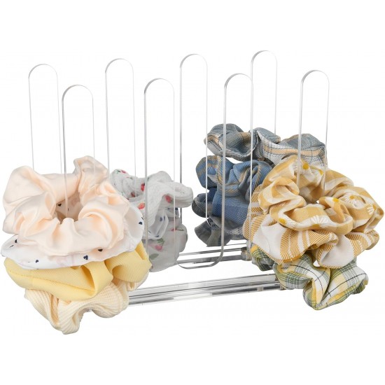Clear Acrylic Scrunchie Holder, Hair Ties Display stand, Hair Accessories Organizer for Claw Clip Bracelets Bangle Watches