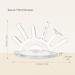 Ring Holder, Clear Acrylic 6 Rod Ring Display Stand and Necklace Bracelets Jewelry Organizer for Room decorations and Store event displays