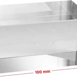 Clear Polished Acrylic Cube Display Case, Solid Acrylic Display Block, Jewelry Ring Acrylic Holder Display, Collection Showcase(2x2x4)