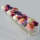 Clear Acrylic Long Rectangular Flower Vase (40x10x6cm), Floral Arrangements Decorative Centerpiece for Wedding Dining Table Vase for Home Decoration