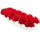 Clear Acrylic Long Rectangular Flower Vase (40x10x6cm), Floral Arrangements Decorative Centerpiece for Wedding Dining Table Vase for Home Decoration