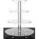 Clear Acrylic Round Stand for cupcake & Dessert with 4 large tier (31x30x4 cm)