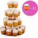 Clear Acrylic Round Stand for cupcake & Dessert with 4 large tier (31x30x4 cm)