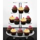 Clear Acrylic Round Stand for cupcake & Dessert with 4 large tier (31x30x4 cm)