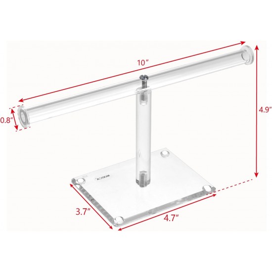 T-Shape Clear Acrylic Jewelry Holder & Organizer