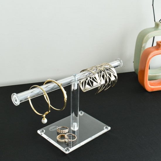 T-Shape Clear Acrylic Jewelry Holder & Organizer