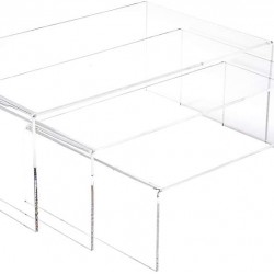 Clear Acrylic Display Risers Stand For appetizers and desserts (3 Units) 