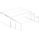 Clear Acrylic Display Risers Stand For appetizers and desserts (3 Units) 