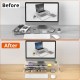 Clear Acrylic Monitor Stand Riser, 20.5'' Computer Monitor Stand for Laptop PC Printer Computer Riser