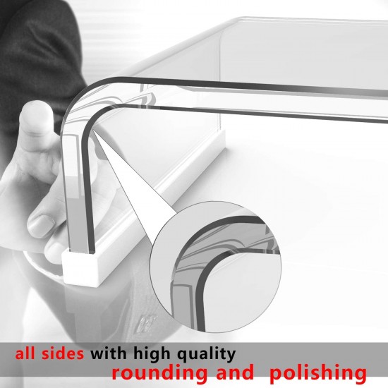 Clear Acrylic Monitor Stand Riser, 20.5'' Computer Monitor Stand for Laptop PC Printer Computer Riser