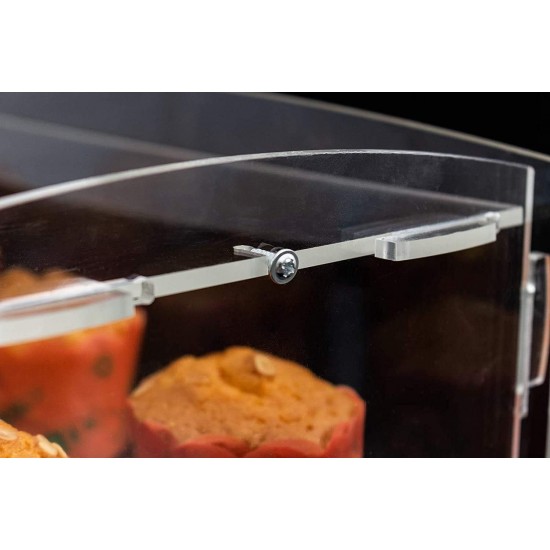 Acrylic Display Pastry Cabinet, Clear Perspex, for Display Cupcakes Donuts Candy Pastries (4 Tier)