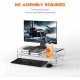 Clear Acrylic Monitor Stand, 20 Inch Width, 2 Tier with Storage, Desk Organizer, Desktop Printer, Laptop Storage Rack, Monitor Stand, Phone Holder