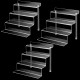 Clear Acrylic Display Stands, Tiered Display Shelves Perfume Fragrance Organizer & Cupcake Dessert  (3 Pack)