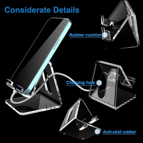 Clear Acrylic Phone Stand for Desk