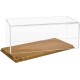 Clear Acrylic Display Case with Wooden Base (34x16x14cm)
