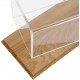 Clear Acrylic Display Case with Wooden Base (34x16x14cm)