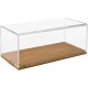Clear Acrylic Display Case with Wooden Base (34x16x14cm)