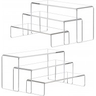 Clear Acrylic Candy and Cupcake Display Riser, suitable for Parties and Special Occasions (6 pieces)