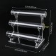 Clear Acrylic Jewelry and Watches Organizer, Stylish Crystal Bangle Bracelet Holder Jewelry Display for Selling, Invisible Detachable Holder (3 Tier)