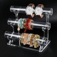 Clear Acrylic Jewelry and Watches Organizer, Stylish Crystal Bangle Bracelet Holder Jewelry Display for Selling, Invisible Detachable Holder (3 Tier)
