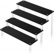 Clear Acrylic Display Risers Stand for Cupcake Desserts & Perfume (4 Tier) ( 32x9.5x3.5 cm )