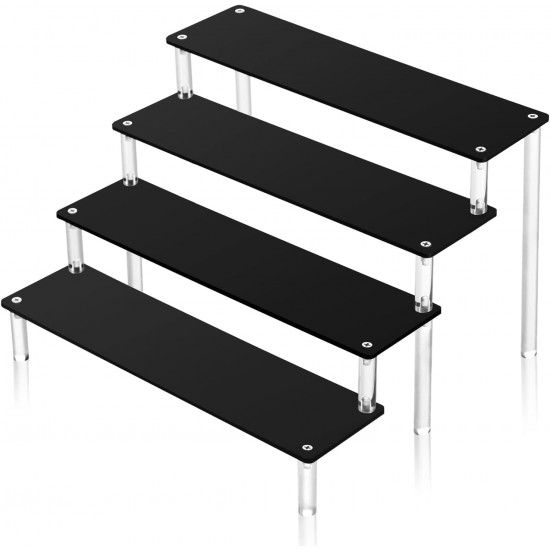 Clear Acrylic Display Risers Stand for Cupcake Desserts & Perfume (4 Tier) ( 32x9.5x3.5 cm )