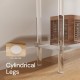 Clear Acrylic Narrow Console Table for Entryway Cylindrical Legs, Skinny Entry Table for Sofa, Foyer, Hallway, Living Room, Modern, 2-Tier
