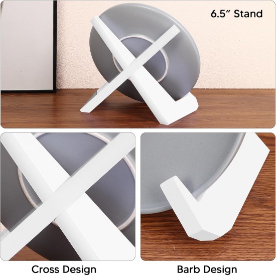 White Acrylic Cookbook Stand Plate, Holder for Display Picture Frame Stand, Display Stand for Books, Plates, Artwork, Records