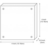 Double sided clear acrylic magnetic photo frame Display Stand (4x4 inch)